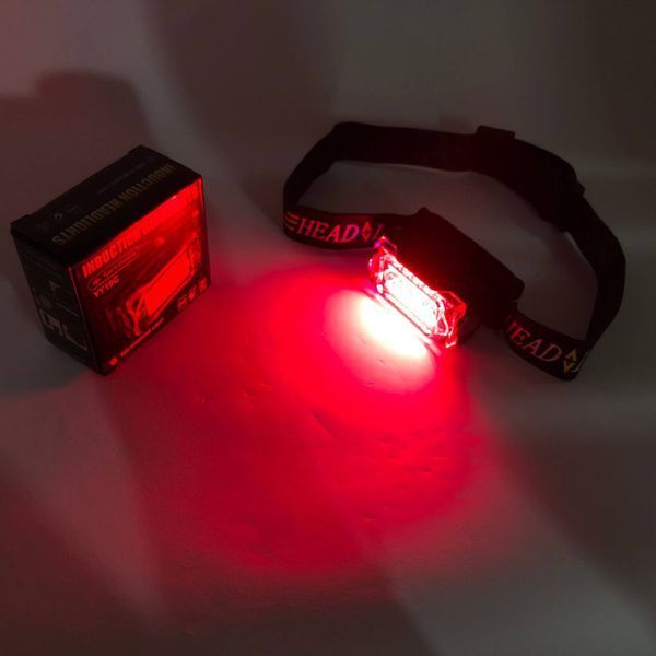 Фонарь налобный YY-19C-5SMD+COB white+yellow+red Motion Sensor, Мощный фонарик светодиодный на голову 00023471 фото