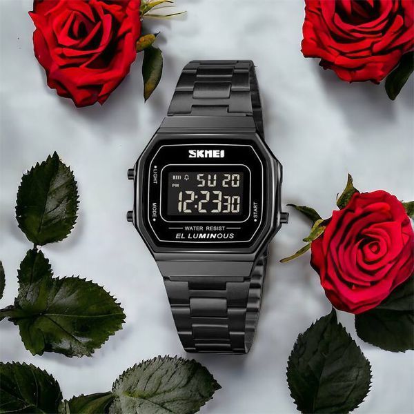 Часы наручные мужские SKMEI 1647BK, оригинальные мужские часы, противоударные часы для военнослужащих 00022070 фото