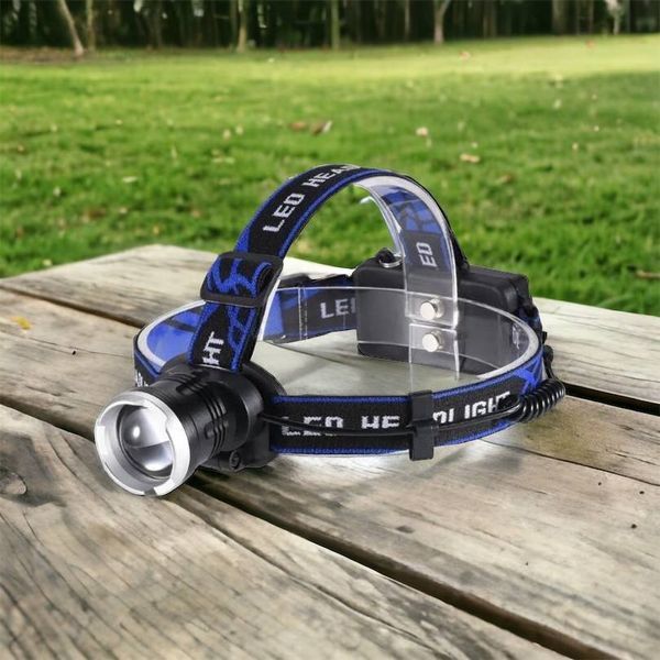 Налобный фонарь Bailong BL-T24-P50 аккумуляторный LED/Zoom 3 режима работы, фонарь на голову для рыбалки 00022894 фото
