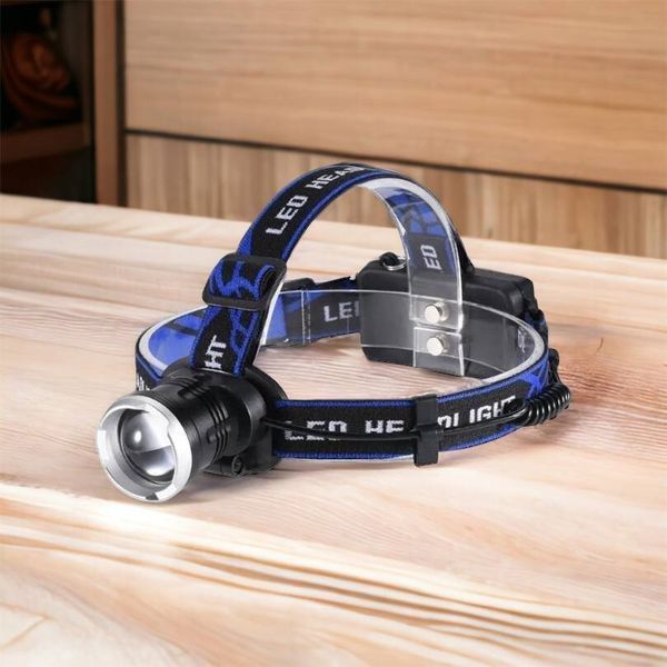 Налобный фонарь Bailong BL-T24-P50 аккумуляторный LED/Zoom 3 режима работы, фонарь на голову для рыбалки 00022894 фото