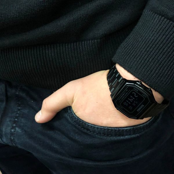 Часы наручные мужские SKMEI 1647BK, оригинальные мужские часы, противоударные часы для военнослужащих 00022070 фото