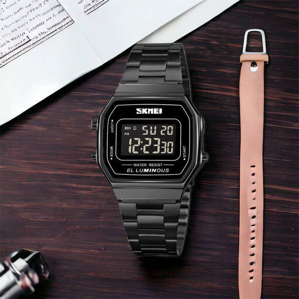 Часы наручные мужские SKMEI 1647BK, оригинальные мужские часы, противоударные часы для военнослужащих 00022070 фото