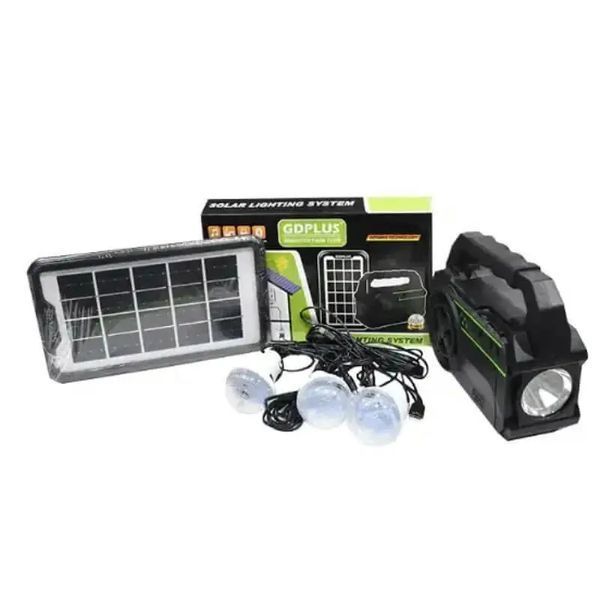 Портативна сонячна автономна система Solar Light DT-9018 панель похідний ліхтар радіо повербанк 00023623 фото