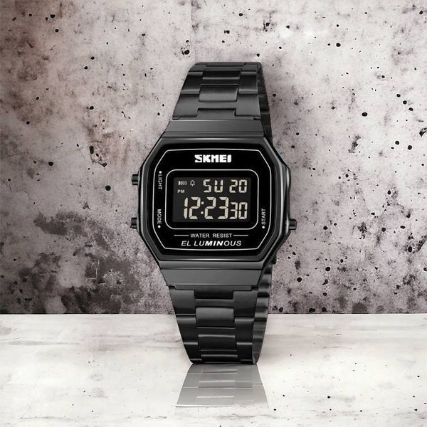 Часы наручные мужские SKMEI 1647BK, оригинальные мужские часы, противоударные часы для военнослужащих 00022070 фото