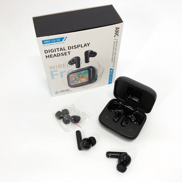 Бездротові навушники LX-10 TWS Earbuds з LED дисплеєм Bluetooth бездротові навушники затички. Колір: чорний 00023818 фото