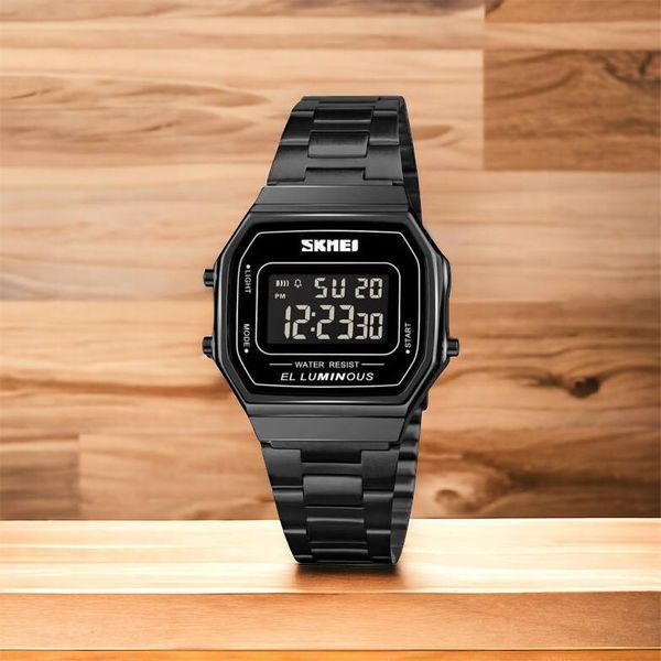 Часы наручные мужские SKMEI 1647BK, оригинальные мужские часы, противоударные часы для военнослужащих 00022070 фото