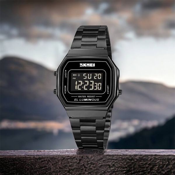 Часы наручные мужские SKMEI 1647BK, оригинальные мужские часы, противоударные часы для военнослужащих 00022070 фото