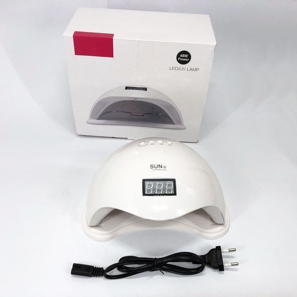 Лампа SUNUV SUN 5 PLUS 48W WHITE UV/LED для полімеризації, Професійна лампа для нігтів з таймером 00014478 фото