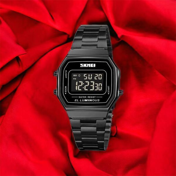 Часы наручные мужские SKMEI 1647BK, оригинальные мужские часы, противоударные часы для военнослужащих 00022070 фото