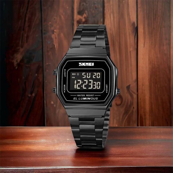 Часы наручные мужские SKMEI 1647BK, оригинальные мужские часы, противоударные часы для военнослужащих 00022070 фото