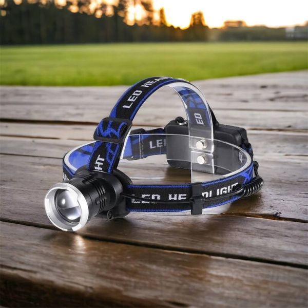 Налобный фонарь Bailong BL-T24-P50 аккумуляторный LED/Zoom 3 режима работы, фонарь на голову для рыбалки 00022894 фото