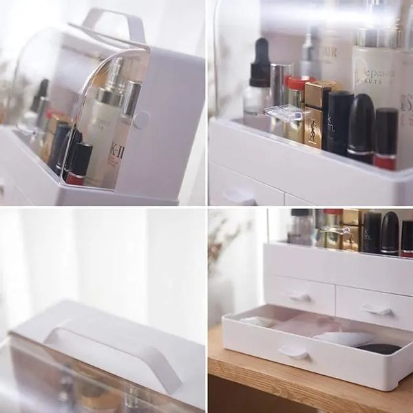Органайзер для косметики и украшений с выдвижными ящиками Cosmetic Box Белый, GW-880 00015041 фото