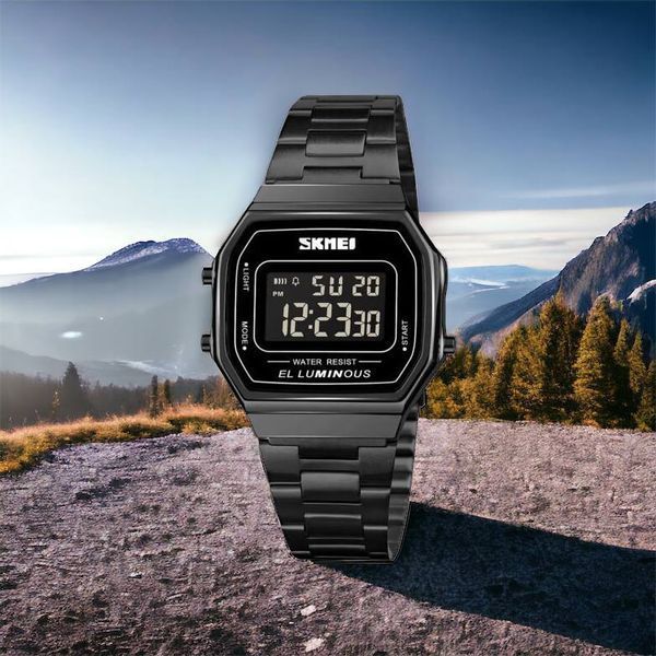 Часы наручные мужские SKMEI 1647BK, оригинальные мужские часы, противоударные часы для военнослужащих 00022070 фото