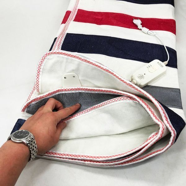Електропростирадло електричне простирадло з підігрівом Electric Blanket 180х150см смужка 00013698 фото
