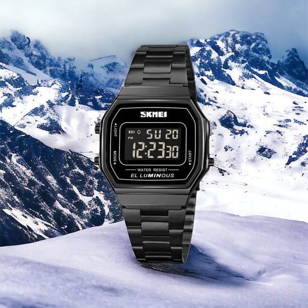 Часы наручные мужские SKMEI 1647BK, оригинальные мужские часы, противоударные часы для военнослужащих 00022070 фото