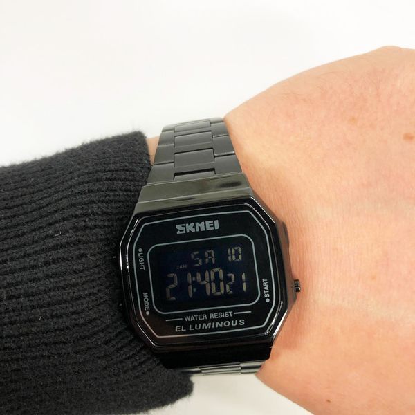 Часы наручные мужские SKMEI 1647BK, оригинальные мужские часы, противоударные часы для военнослужащих 00022070 фото