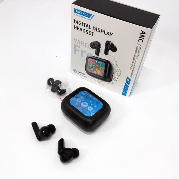 Бездротові навушники LX-10 TWS Earbuds з LED дисплеєм Bluetooth бездротові навушники затички. Колір: чорний 00023818 фото