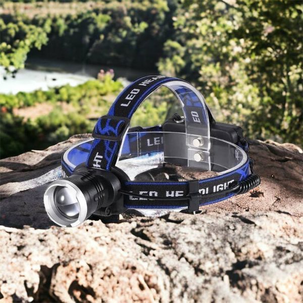 Налобный фонарь Bailong BL-T24-P50 аккумуляторный LED/Zoom 3 режима работы, фонарь на голову для рыбалки 00022894 фото