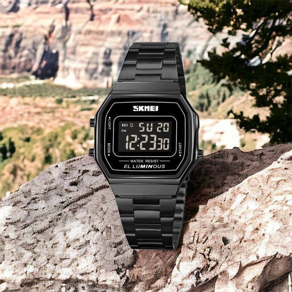 Часы наручные мужские SKMEI 1647BK, оригинальные мужские часы, противоударные часы для военнослужащих 00022070 фото