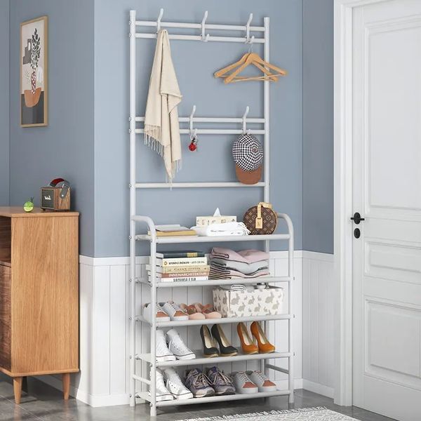 Универсальная вешалка для одежды New simple floor clothes rack 5 полок 00014023 фото