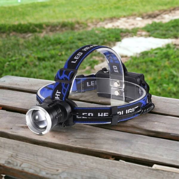 Налобный фонарь Bailong BL-T24-P50 аккумуляторный LED/Zoom 3 режима работы, фонарь на голову для рыбалки 00022894 фото