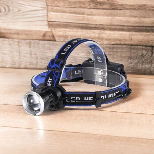 Налобный фонарь Bailong BL-T24-P50 аккумуляторный LED/Zoom 3 режима работы, фонарь на голову для рыбалки 00022894 фото