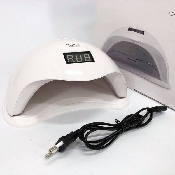 Лампа SUNUV SUN 5 PLUS 48W WHITE UV/LED для полімеризації, Професійна лампа для нігтів з таймером 00014478 фото