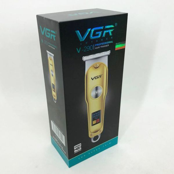 Триммер для волос и бороды VGR V-290 LED Display 3 насадки, машинка для стрижки волос домашняя 00014458 фото