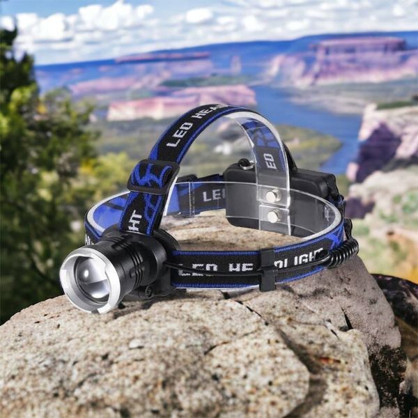 Налобный фонарь Bailong BL-T24-P50 аккумуляторный LED/Zoom 3 режима работы, фонарь на голову для рыбалки 00022894 фото