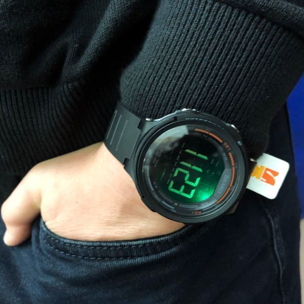 Часы наручные мужские SKMEI 1841BK BLACK, для военнослужащих, тактические противоударные. Цвет: черный 00022138 фото