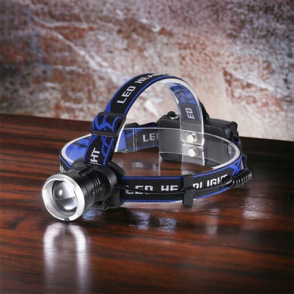 Налобный фонарь Bailong BL-T24-P50 аккумуляторный LED/Zoom 3 режима работы, фонарь на голову для рыбалки 00022894 фото