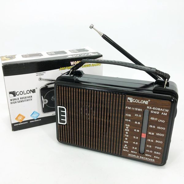 Радиоприемник GOLON RX-608 всеволновый на батарейках + поддержка USB/microSD/MP3/WMA 00017302 фото