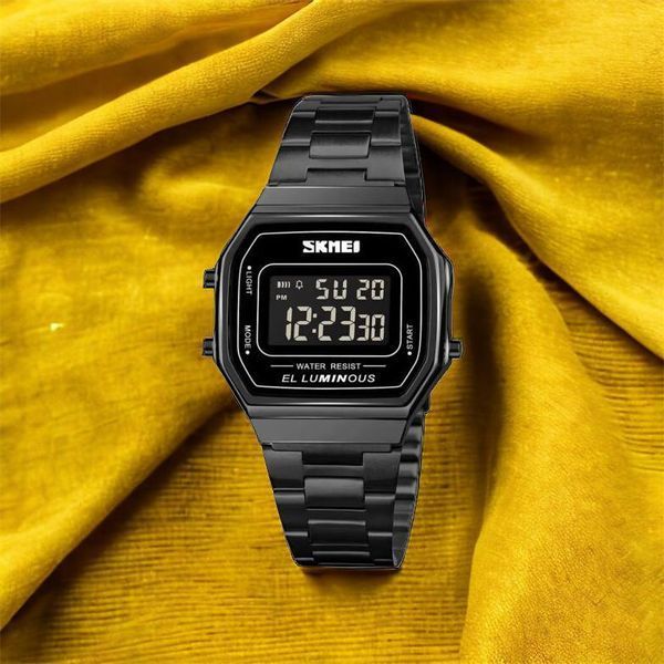 Часы наручные мужские SKMEI 1647BK, оригинальные мужские часы, противоударные часы для военнослужащих 00022070 фото