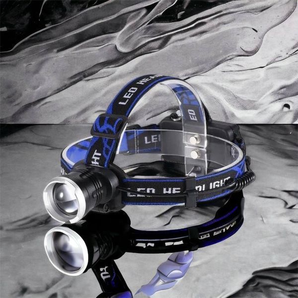 Налобный фонарь Bailong BL-T24-P50 аккумуляторный LED/Zoom 3 режима работы, фонарь на голову для рыбалки 00022894 фото