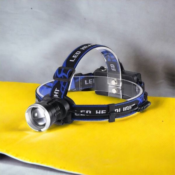 Налобный фонарь Bailong BL-T24-P50 аккумуляторный LED/Zoom 3 режима работы, фонарь на голову для рыбалки 00022894 фото