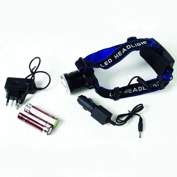 Налобный фонарь Bailong BL-T24-P50 аккумуляторный LED/Zoom 3 режима работы, фонарь на голову для рыбалки 00022894 фото