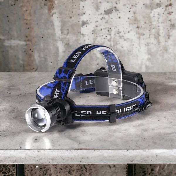 Налобный фонарь Bailong BL-T24-P50 аккумуляторный LED/Zoom 3 режима работы, фонарь на голову для рыбалки 00022894 фото