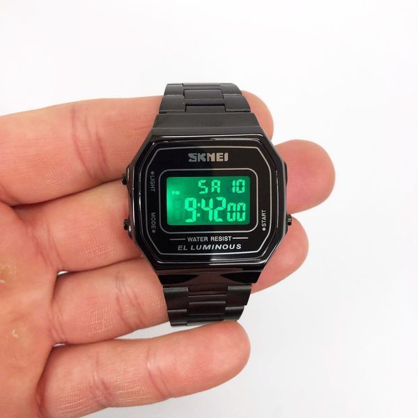 Часы наручные мужские SKMEI 1647BK, оригинальные мужские часы, противоударные часы для военнослужащих 00022070 фото