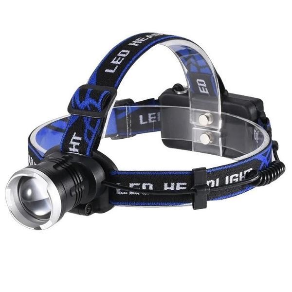 Налобный фонарь Bailong BL-T24-P50 аккумуляторный LED/Zoom 3 режима работы, фонарь на голову для рыбалки 00022894 фото