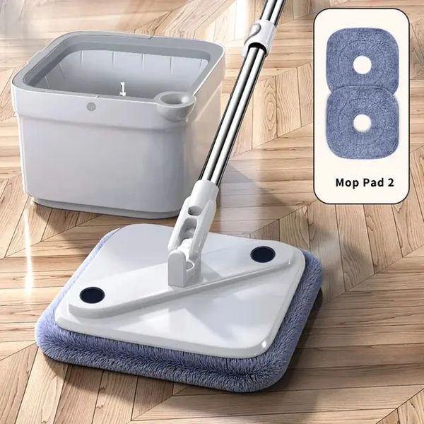 Комплект швабра з відром для миття підлоги Mop with bucket K10, з віджиманням / Складна швабра 00014129 фото