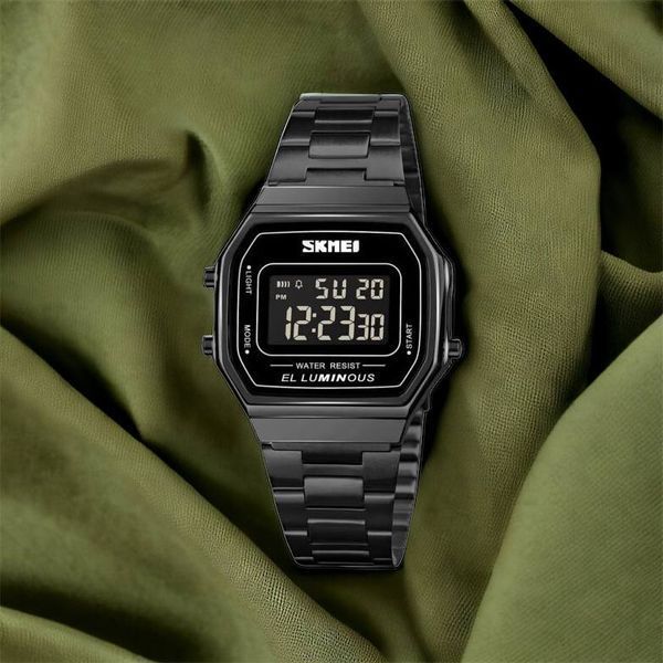 Часы наручные мужские SKMEI 1647BK, оригинальные мужские часы, противоударные часы для военнослужащих 00022070 фото
