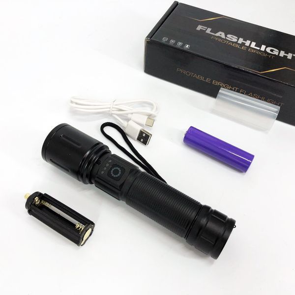 Ручной фонарик PLD-606 White Laser LED PM10-TG представлен с функцией зума, Power Bank, хороший фонарик 00023400 фото