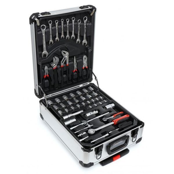 Професійний набір інструментів Tools Set KRAFFTEC у валізі з тріскачкою із 408 предметів 00012726 фото