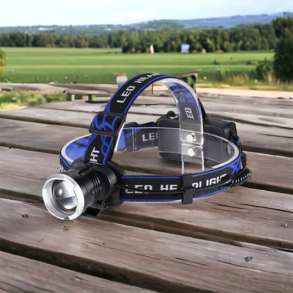 Налобный фонарь Bailong BL-T24-P50 аккумуляторный LED/Zoom 3 режима работы, фонарь на голову для рыбалки 00022894 фото