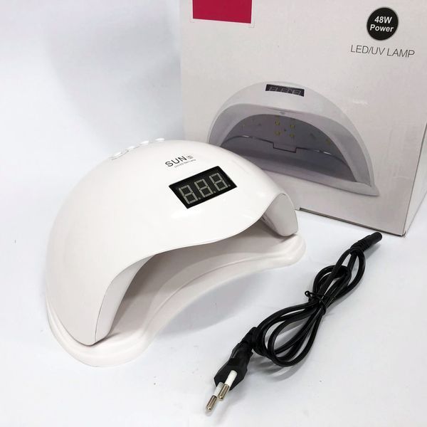 Лампа SUNUV SUN 5 PLUS 48W WHITE UV/LED для полімеризації, Професійна лампа для нігтів з таймером 00014478 фото