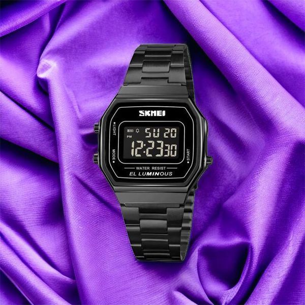 Часы наручные мужские SKMEI 1647BK, оригинальные мужские часы, противоударные часы для военнослужащих 00022070 фото