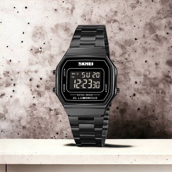Часы наручные мужские SKMEI 1647BK, оригинальные мужские часы, противоударные часы для военнослужащих 00022070 фото