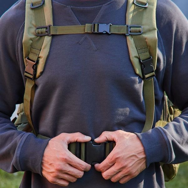 Сумка - підсумк тактична поясна Tactical військова, сумка нагрудна з ременем на плече 5 літрів кордура хакі 00018332 фото