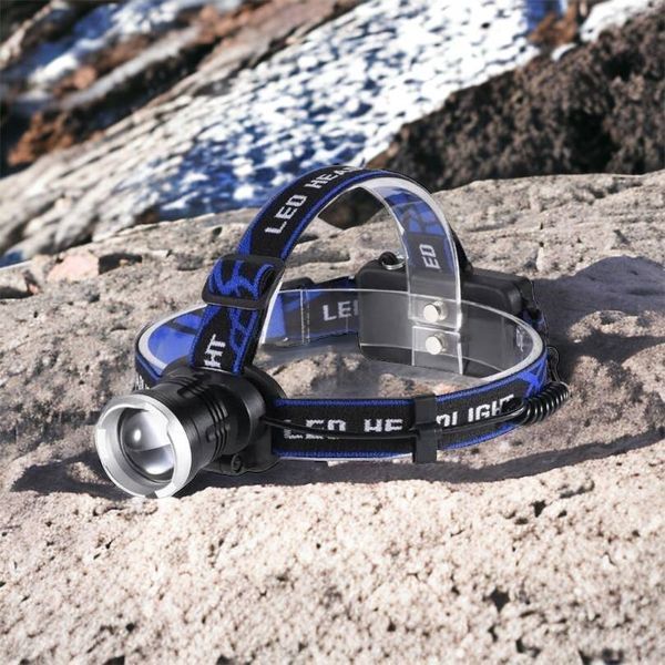 Налобный фонарь Bailong BL-T24-P50 аккумуляторный LED/Zoom 3 режима работы, фонарь на голову для рыбалки 00022894 фото