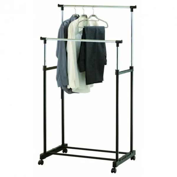 Телескопическая стойка-вешалка для одежды - Double Pole Clothes Horse 00012782 фото